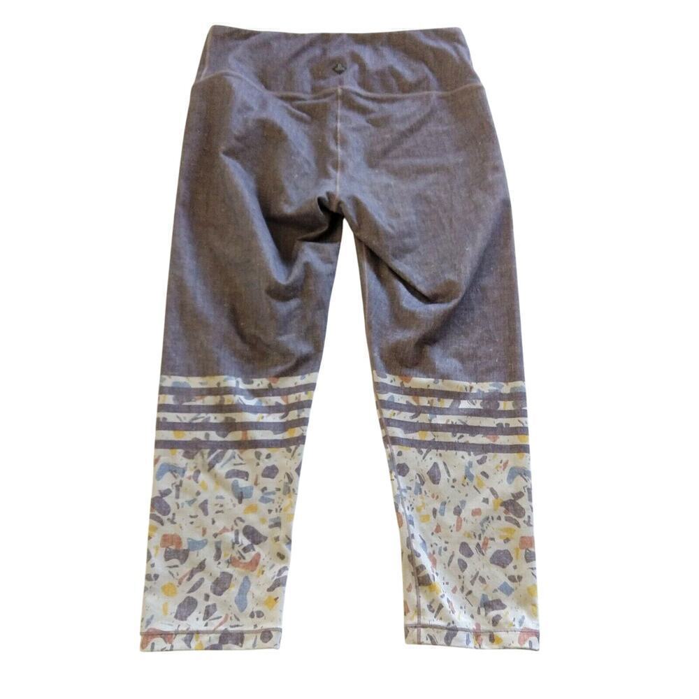 prAna Pillar Printed Capri Leggings Size S Moonlight Terrazzo Mid-Rise Active - Picture 7 of 7